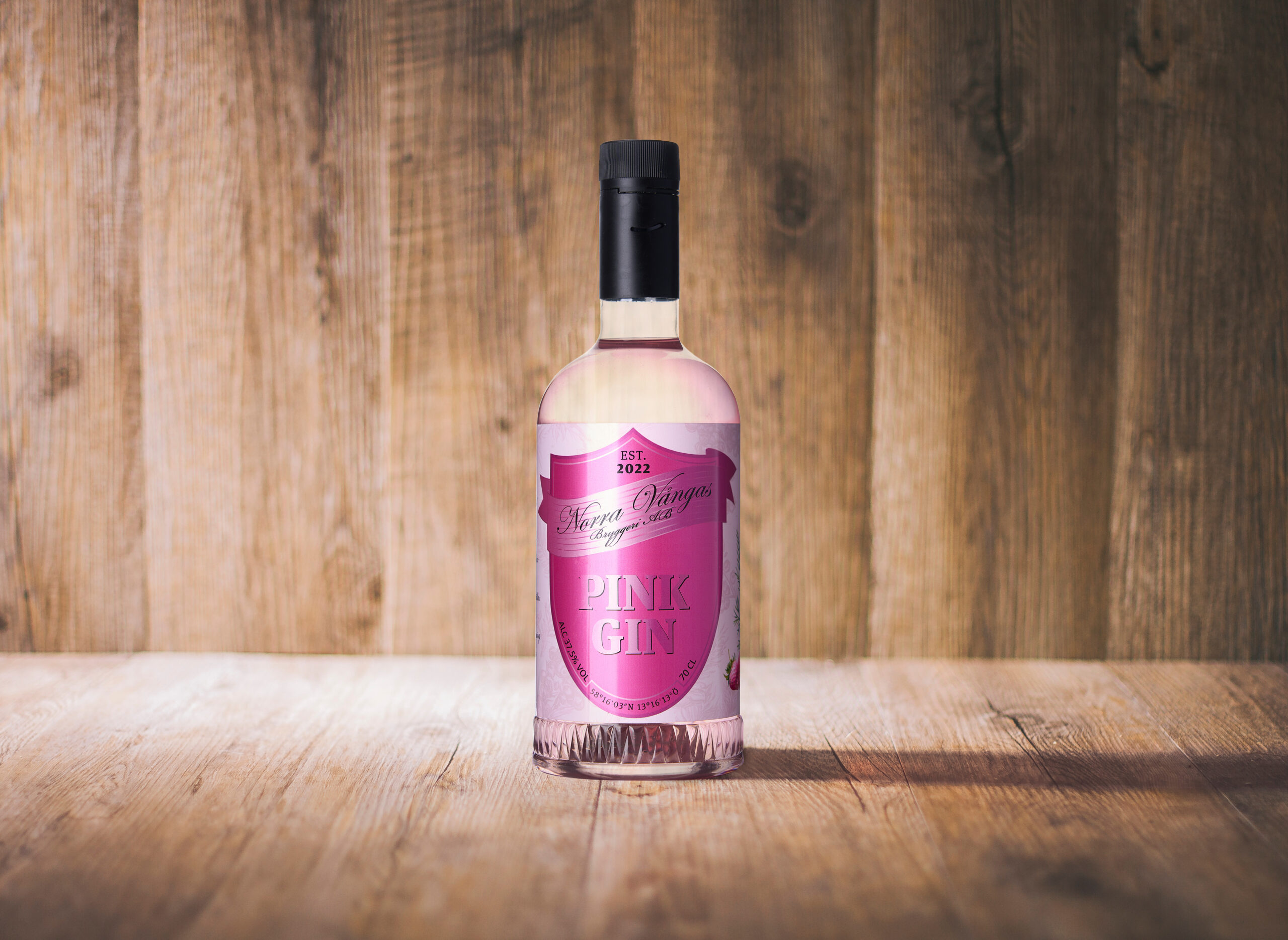 Pink gin tra bakgrund